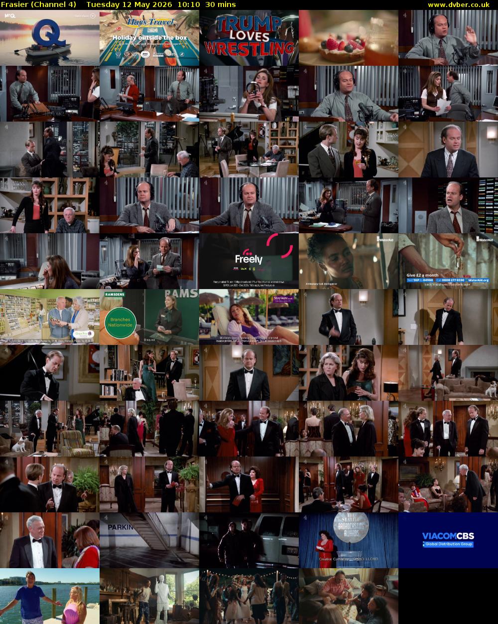 Frasier (Channel 4) Tuesday 12 May 2026 10:10 - 10:40
