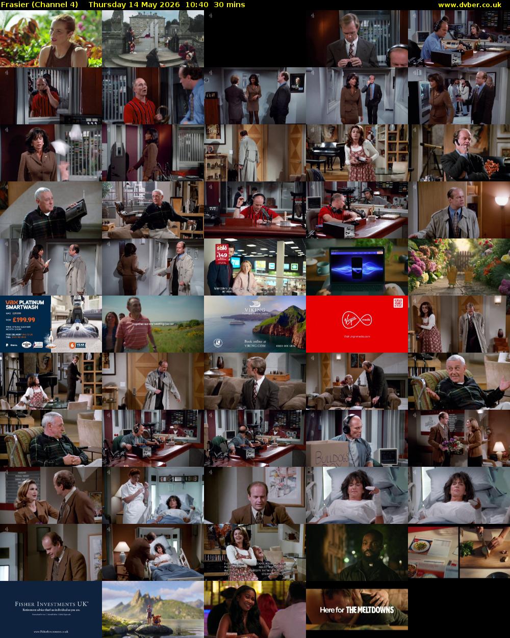 Frasier (Channel 4) Thursday 14 May 2026 10:40 - 11:10
