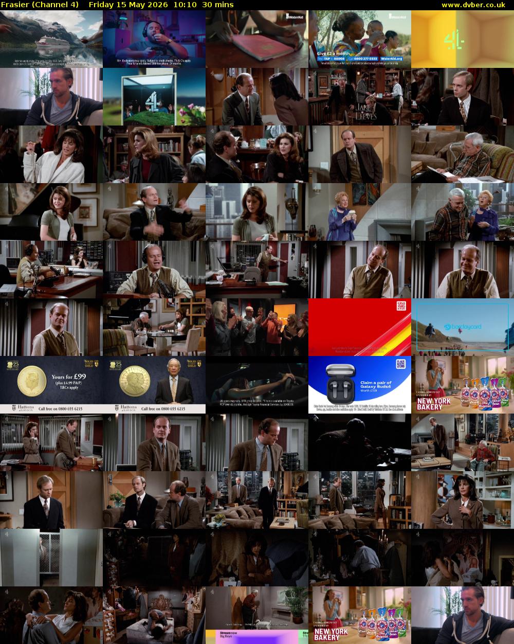 Frasier (Channel 4) Friday 15 May 2026 10:10 - 10:40