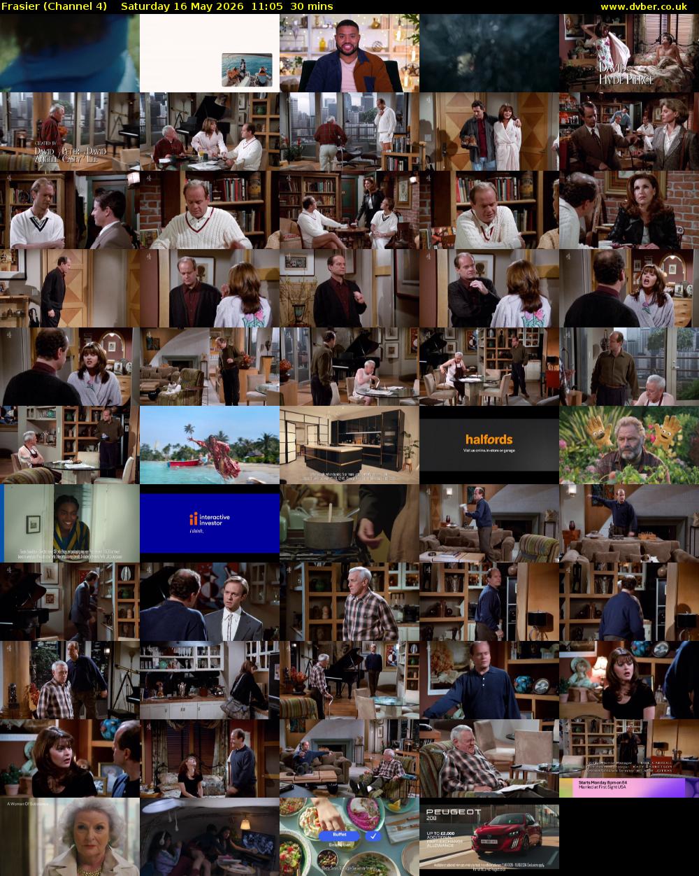 Frasier (Channel 4) Saturday 16 May 2026 11:05 - 11:35