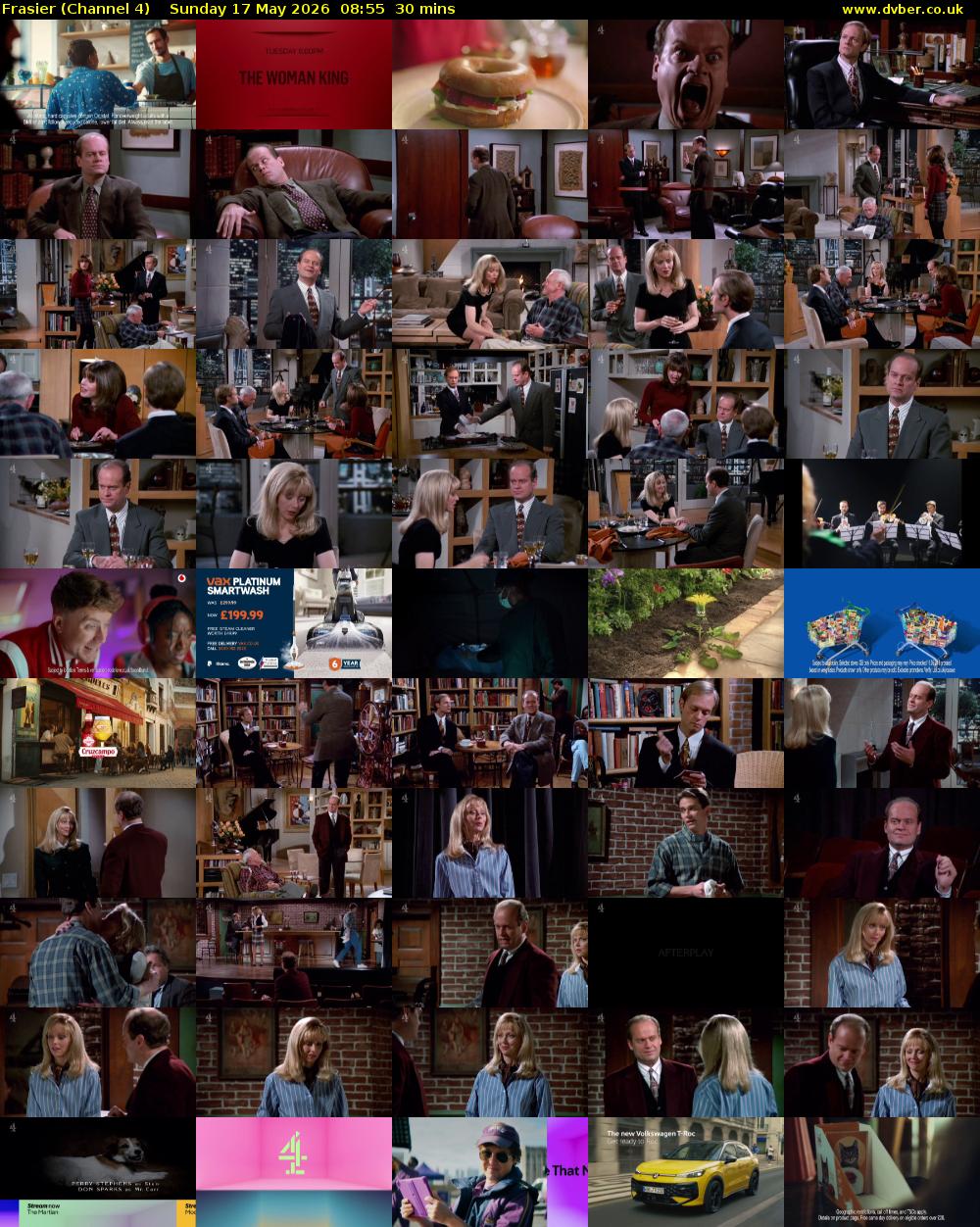 Frasier (Channel 4) Sunday 17 May 2026 08:55 - 09:25
