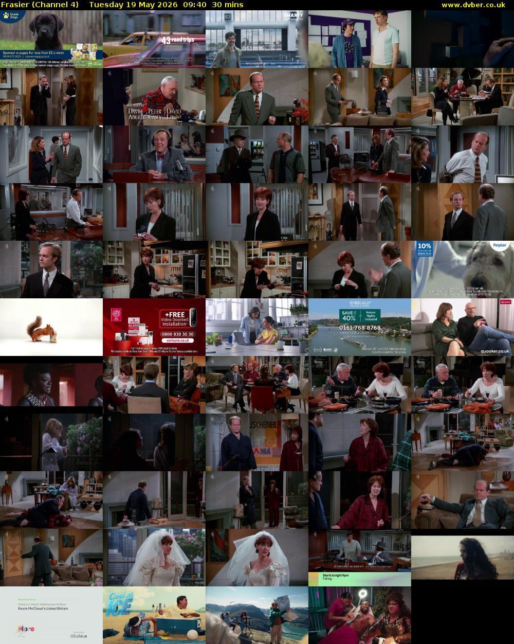 Frasier (Channel 4) Tuesday 19 May 2026 09:40 - 10:10