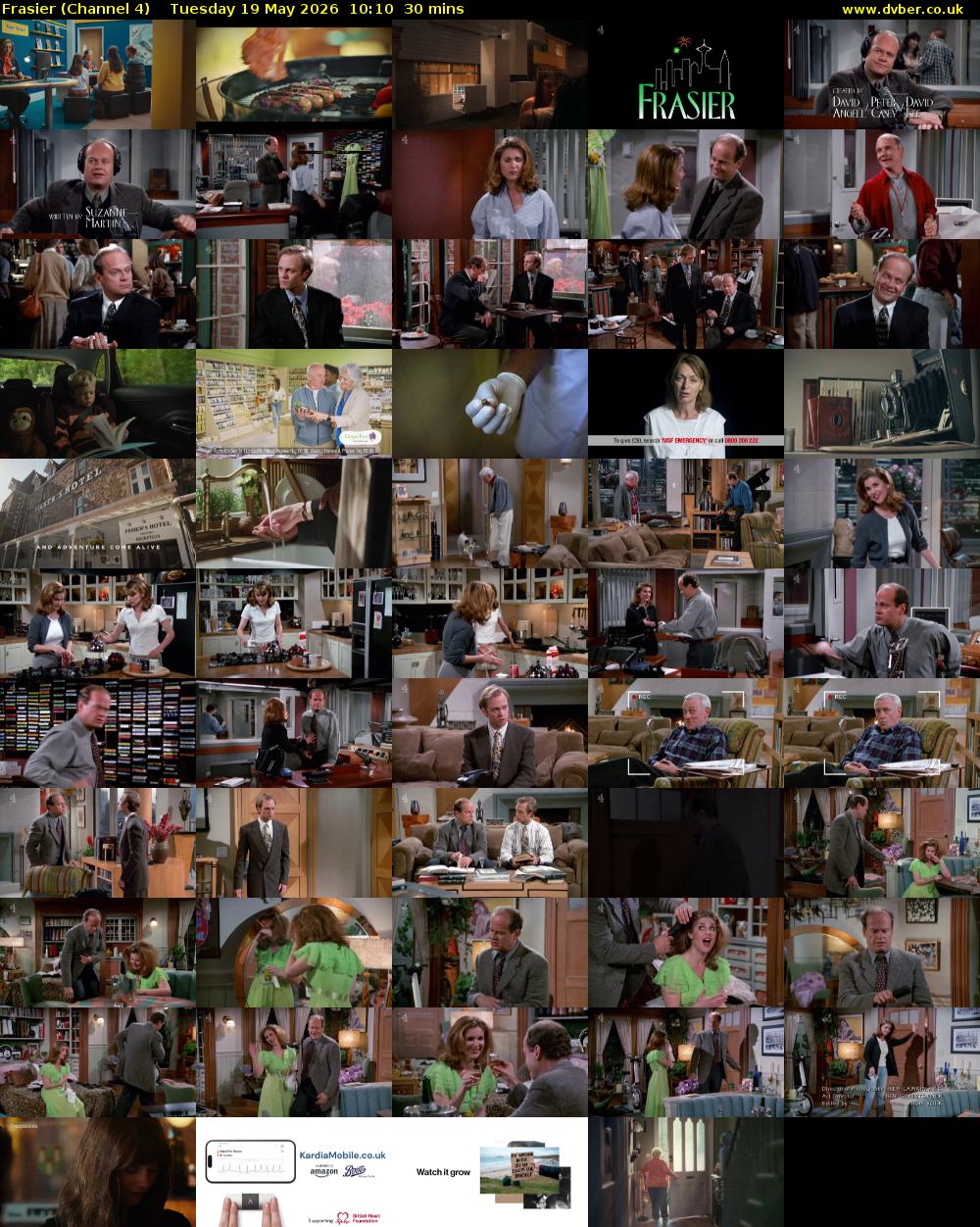 Frasier (Channel 4) Tuesday 19 May 2026 10:10 - 10:40