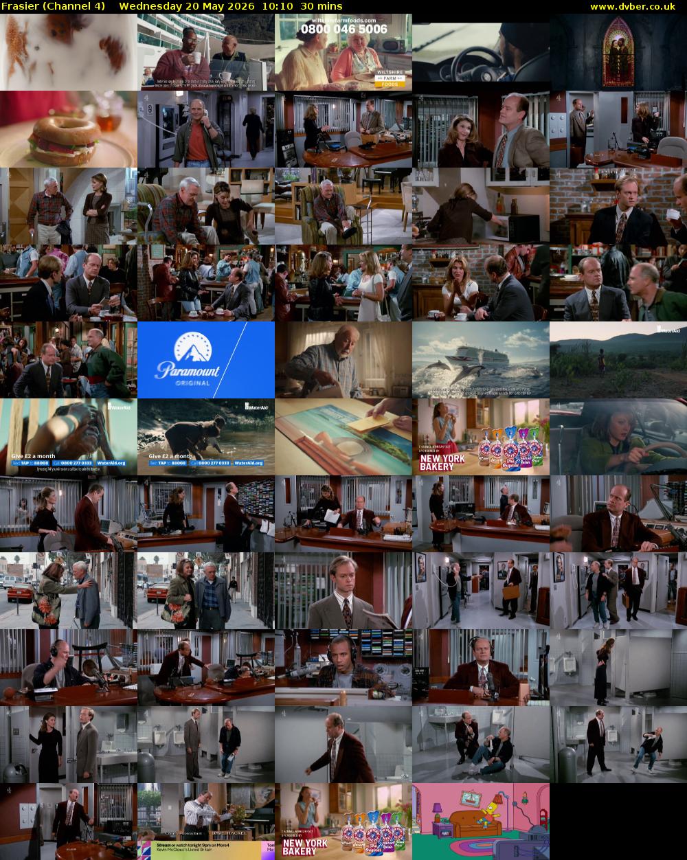 Frasier (Channel 4) Wednesday 20 May 2026 10:10 - 10:40