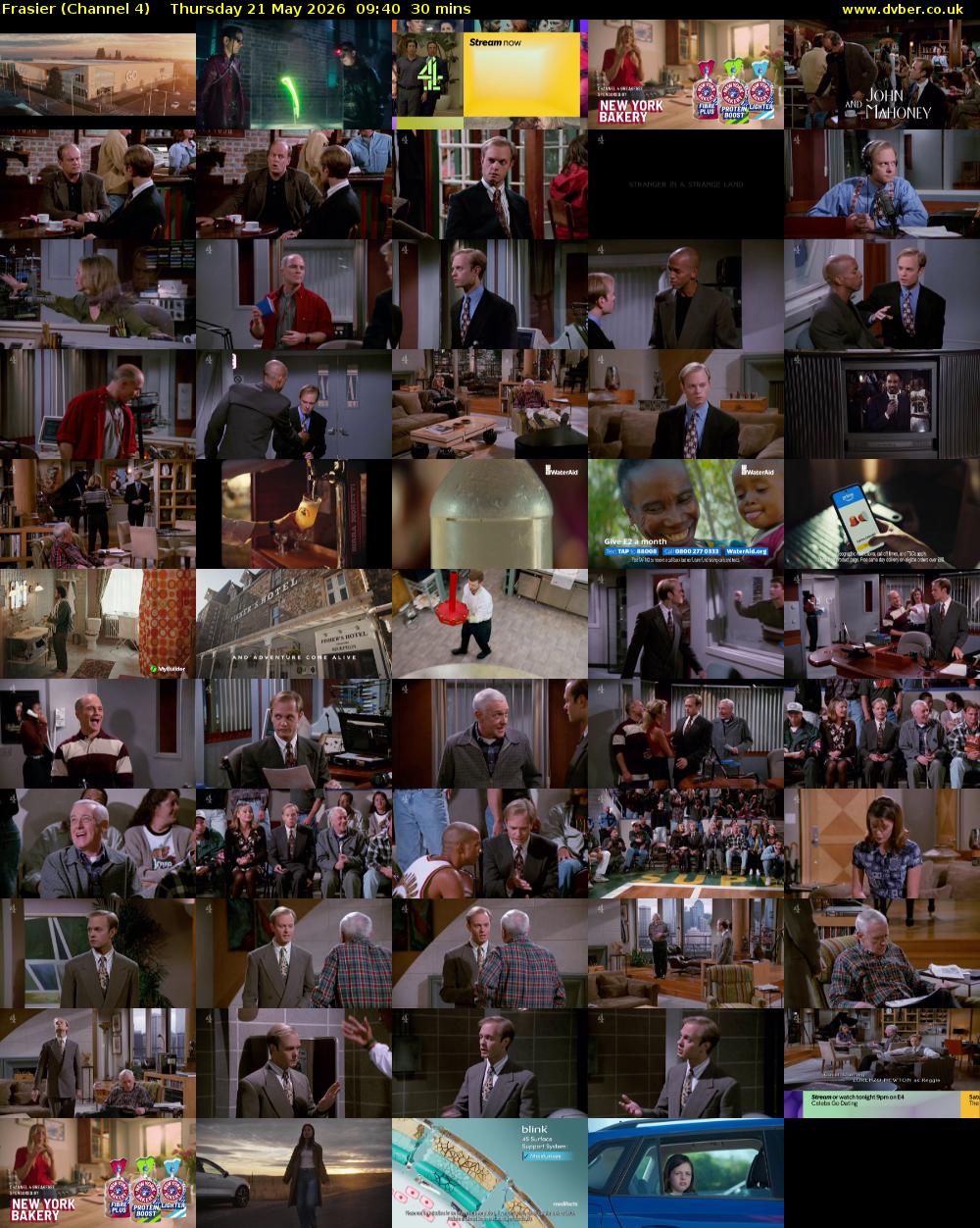 Frasier (Channel 4) Thursday 21 May 2026 09:40 - 10:10