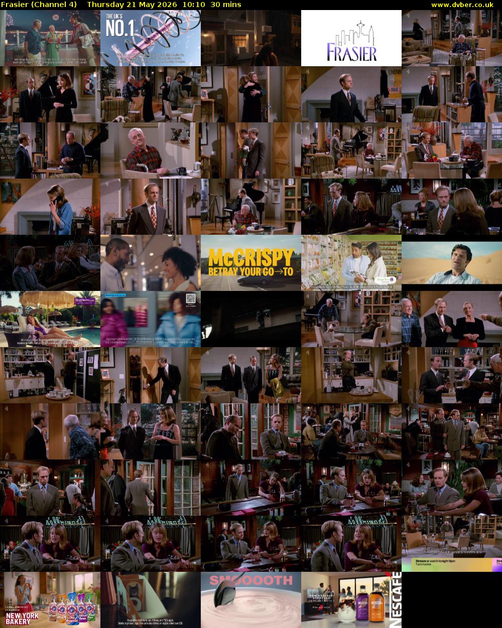 Frasier (Channel 4) Thursday 21 May 2026 10:10 - 10:40