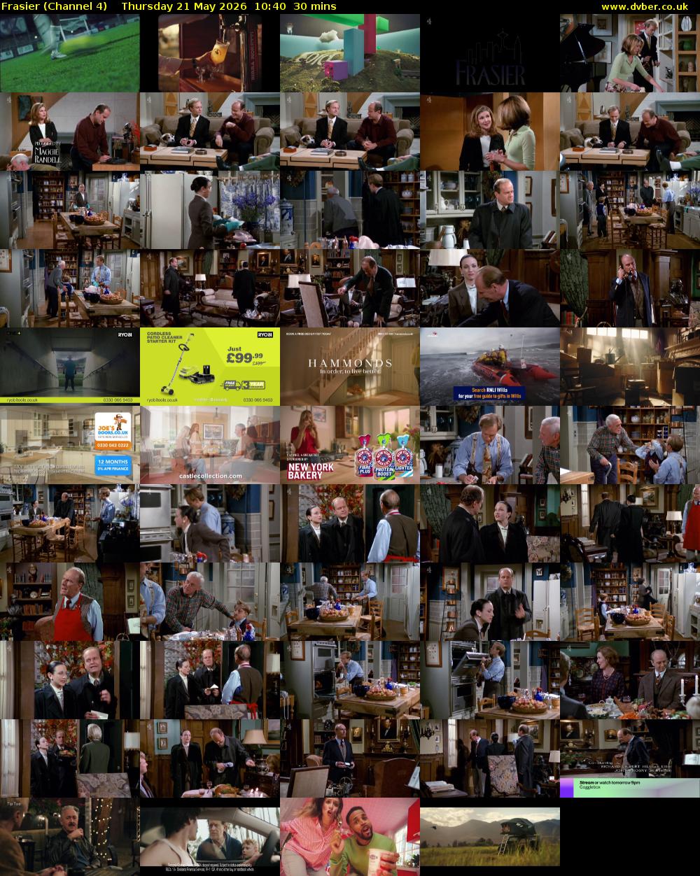 Frasier (Channel 4) Thursday 21 May 2026 10:40 - 11:10
