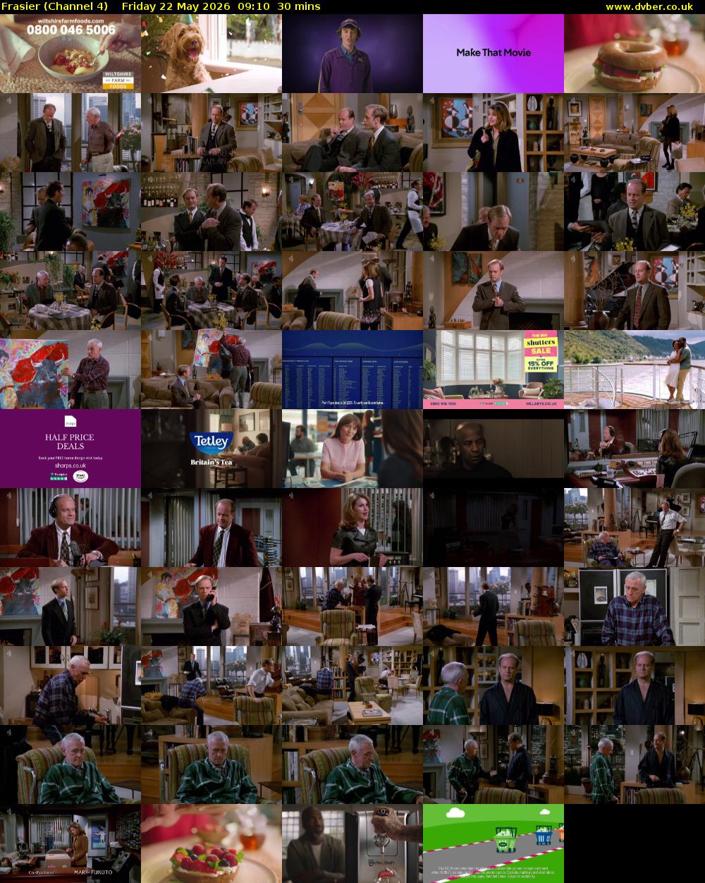 Frasier (Channel 4) Friday 22 May 2026 09:10 - 09:40