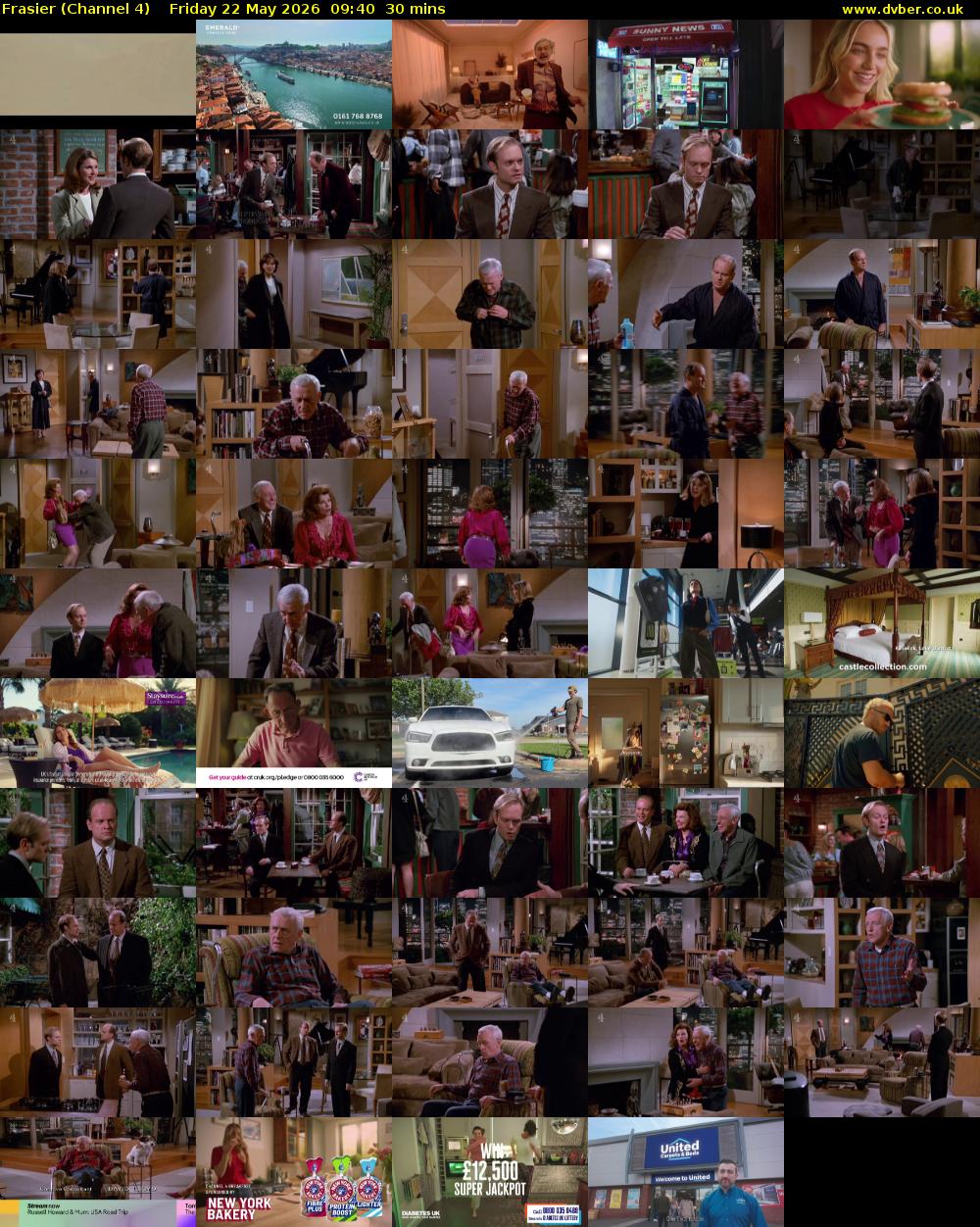 Frasier (Channel 4) Friday 22 May 2026 09:40 - 10:10