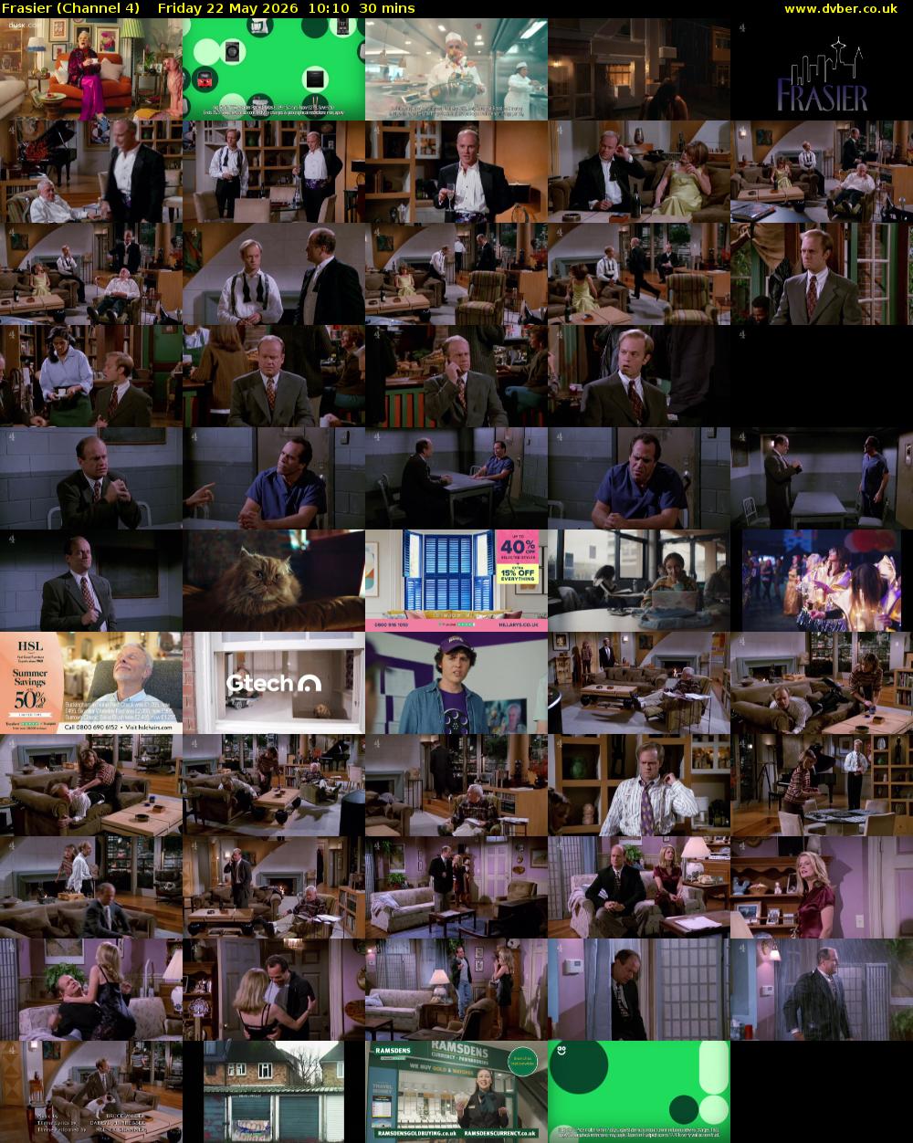 Frasier (Channel 4) Friday 22 May 2026 10:10 - 10:40