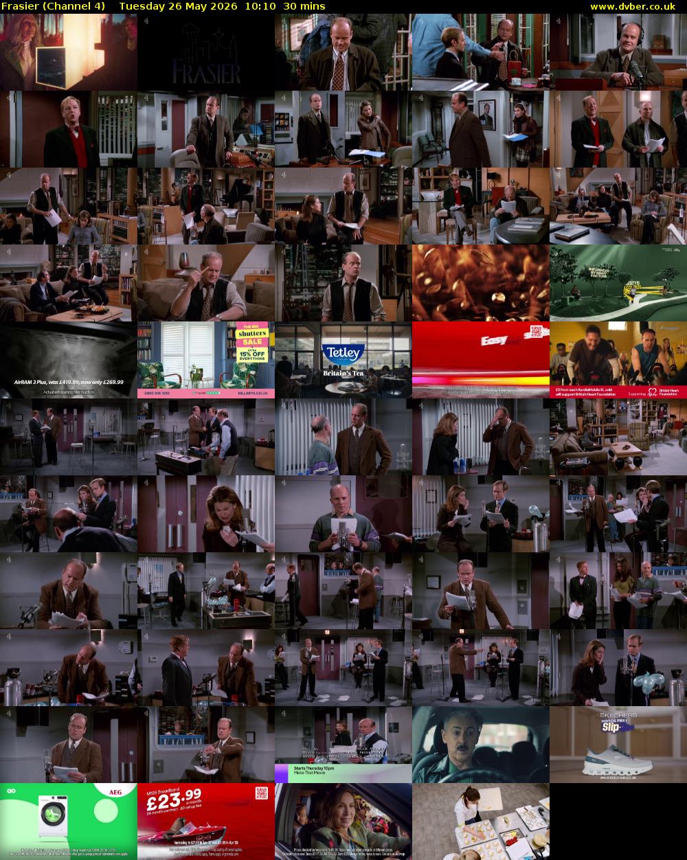 Frasier (Channel 4) Tuesday 26 May 2026 10:10 - 10:40