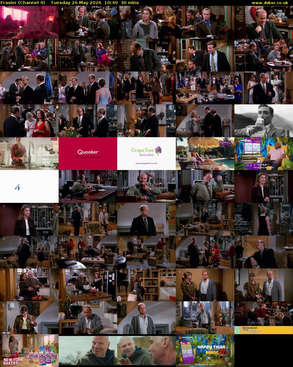 Frasier (Channel 4) Tuesday 26 May 2026 10:40 - 11:10