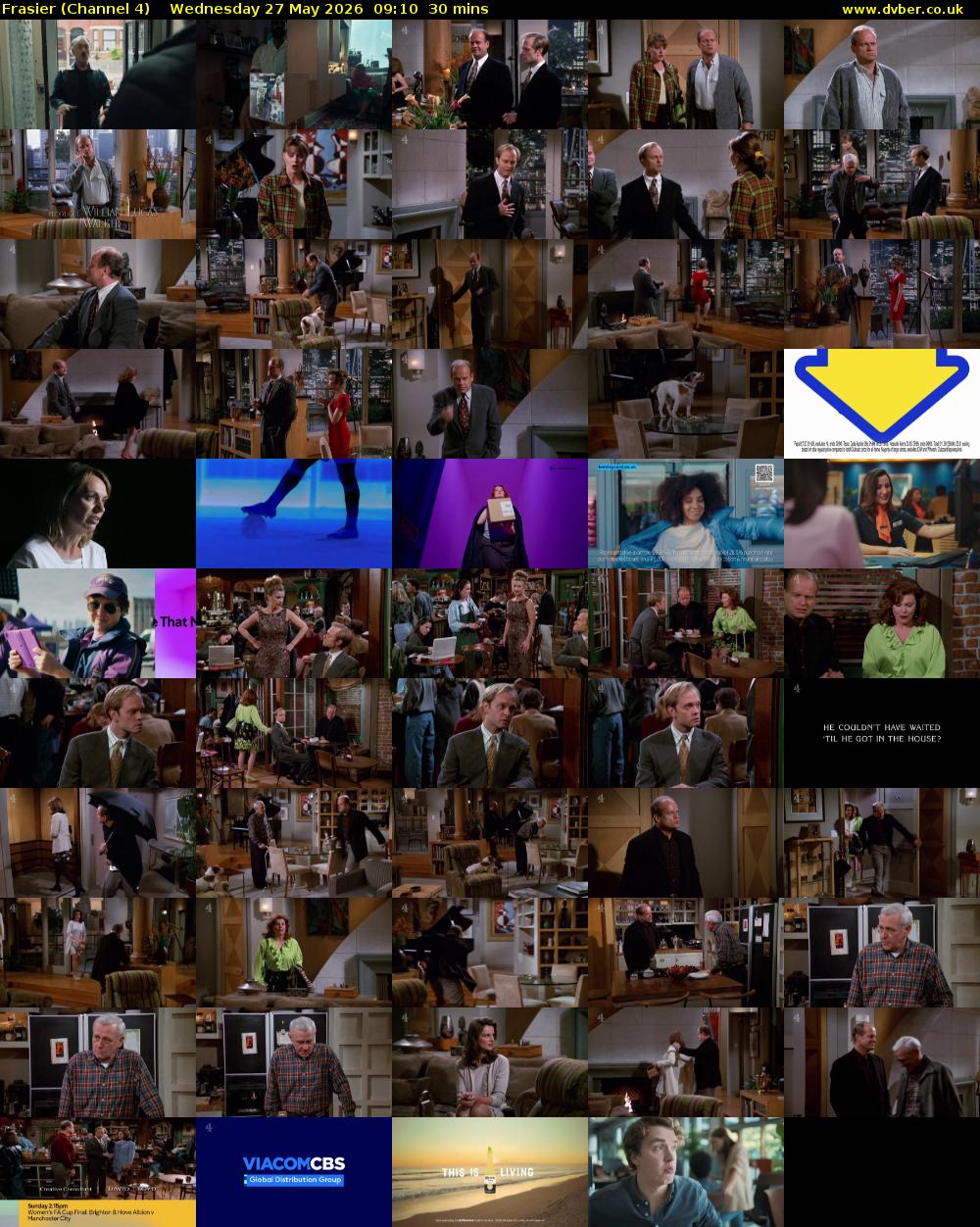 Frasier (Channel 4) Wednesday 27 May 2026 09:10 - 09:40