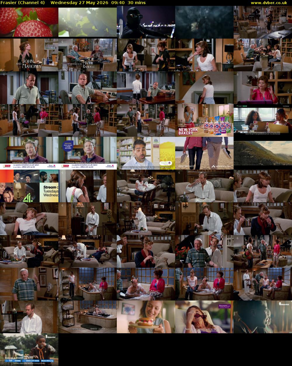 Frasier (Channel 4) Wednesday 27 May 2026 09:40 - 10:10
