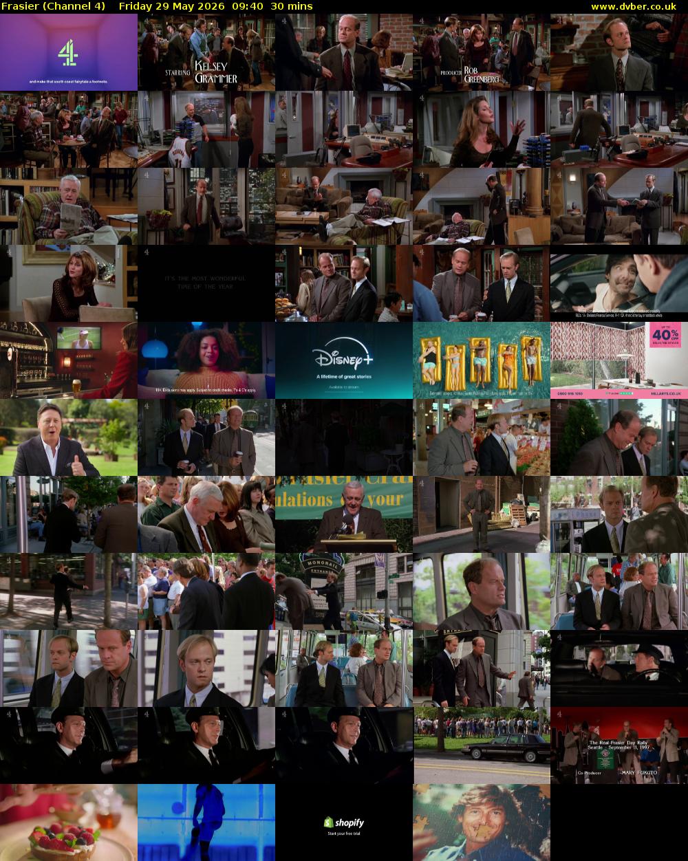 Frasier (Channel 4) Friday 29 May 2026 09:40 - 10:10