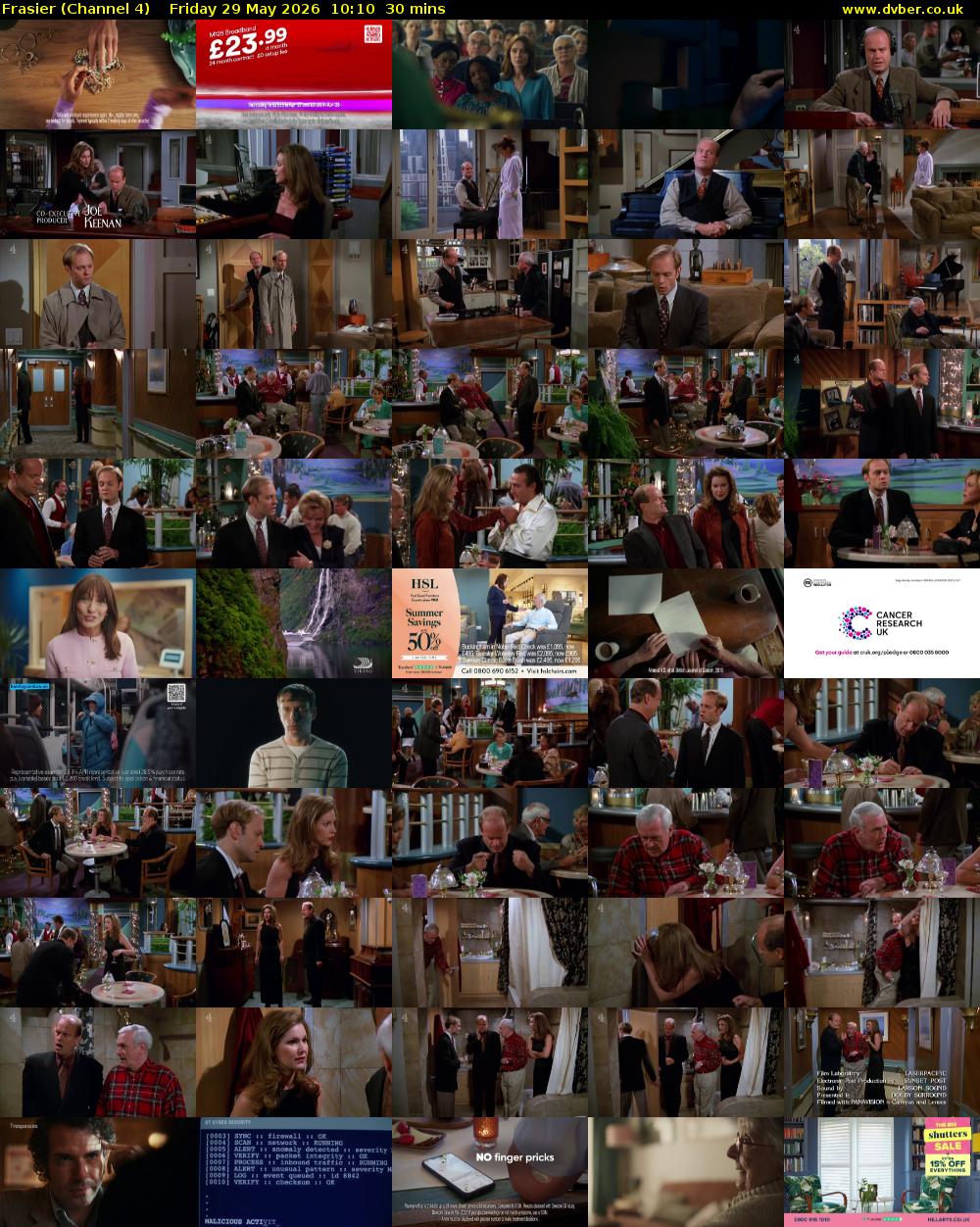 Frasier (Channel 4) Friday 29 May 2026 10:10 - 10:40