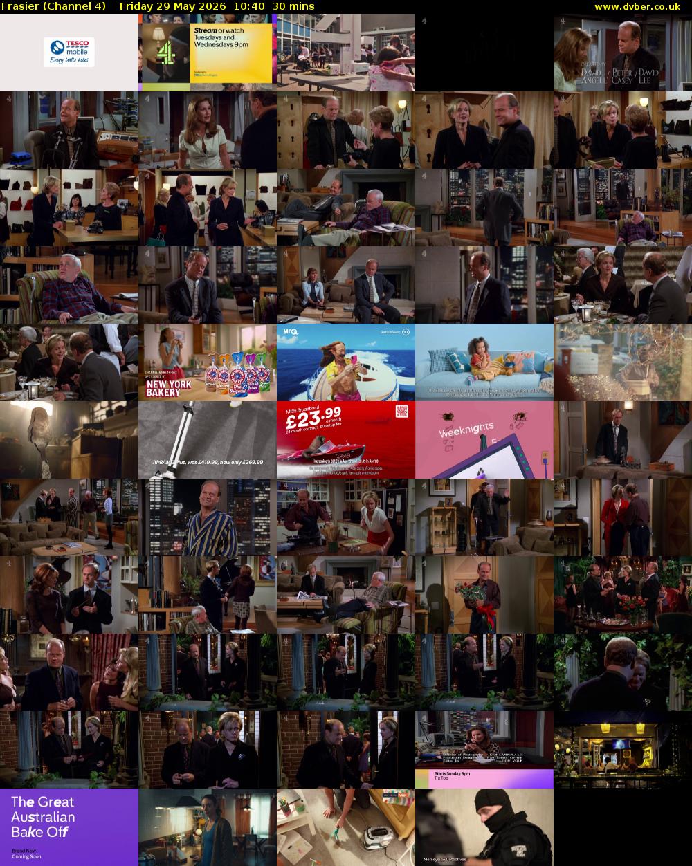 Frasier (Channel 4) Friday 29 May 2026 10:40 - 11:10