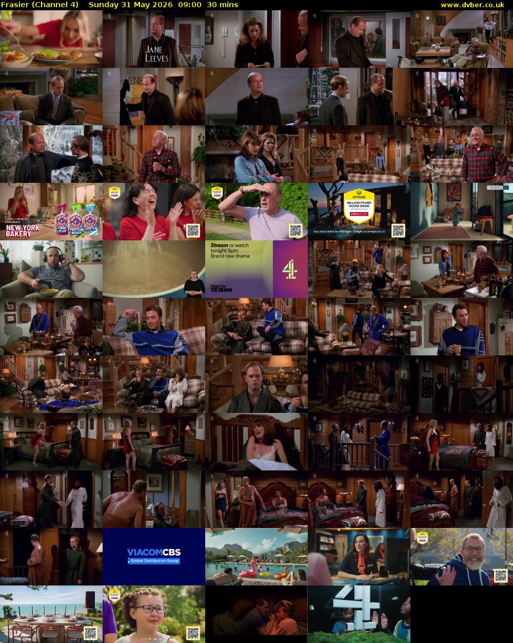 Frasier (Channel 4) Sunday 31 May 2026 09:00 - 09:30