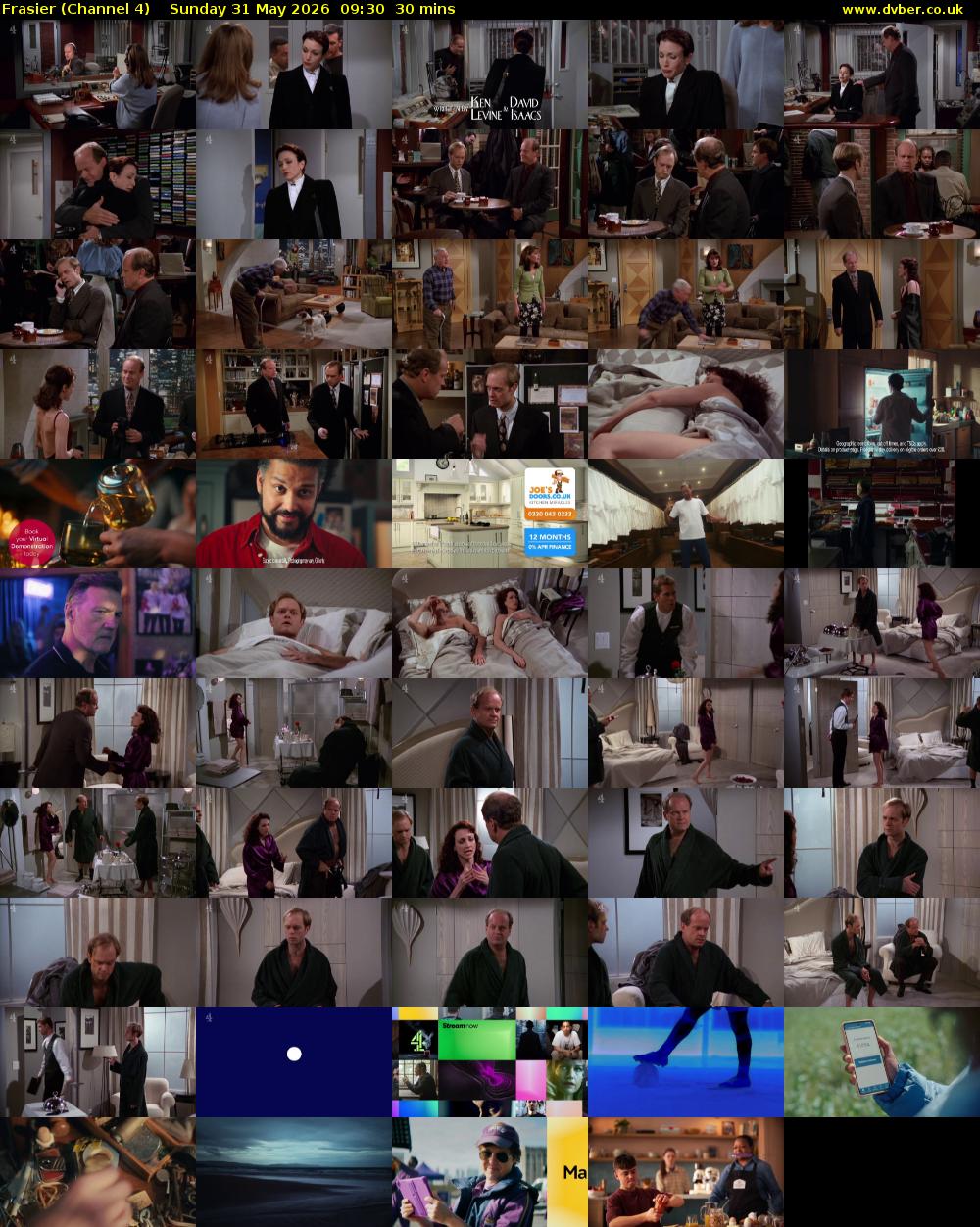 Frasier (Channel 4) Sunday 31 May 2026 09:30 - 10:00