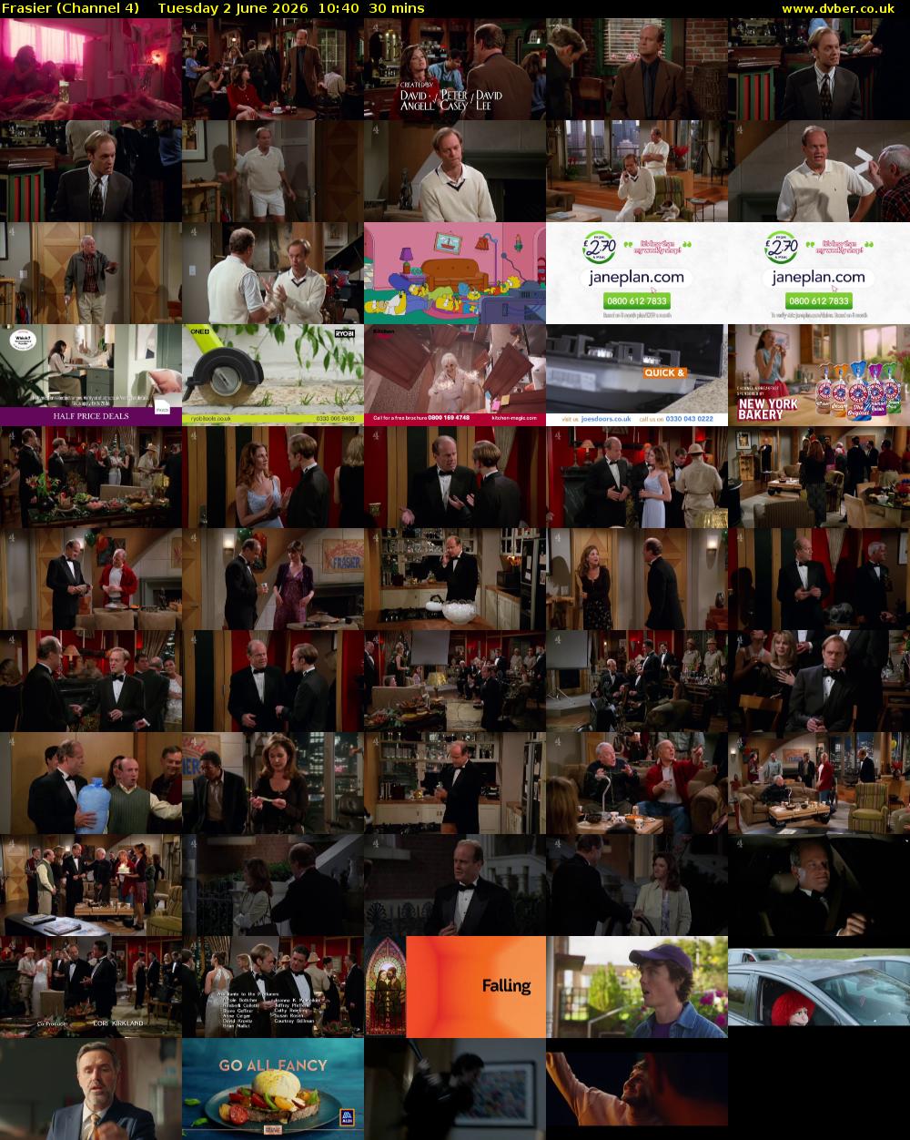 Frasier (Channel 4) Tuesday 2 June 2026 10:40 - 11:10