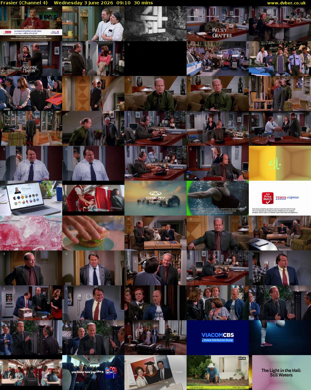 Frasier (Channel 4) Wednesday 3 June 2026 09:10 - 09:40