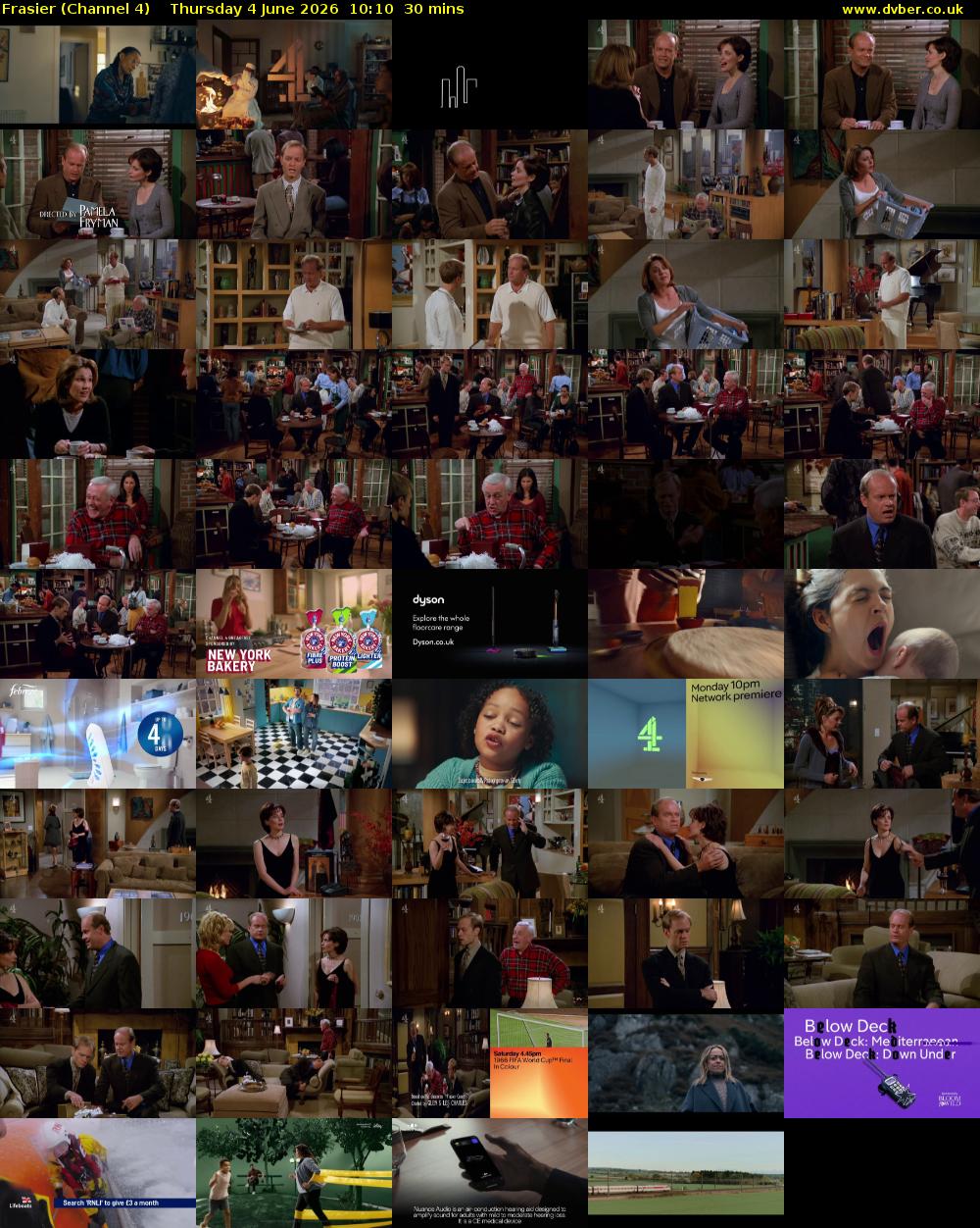 Frasier (Channel 4) Thursday 4 June 2026 10:10 - 10:40