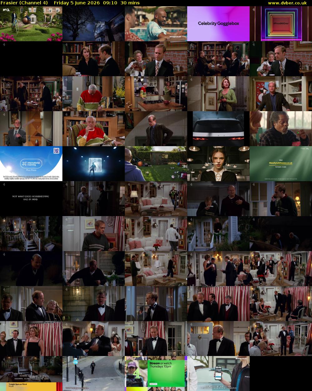 Frasier (Channel 4) Friday 5 June 2026 09:10 - 09:40