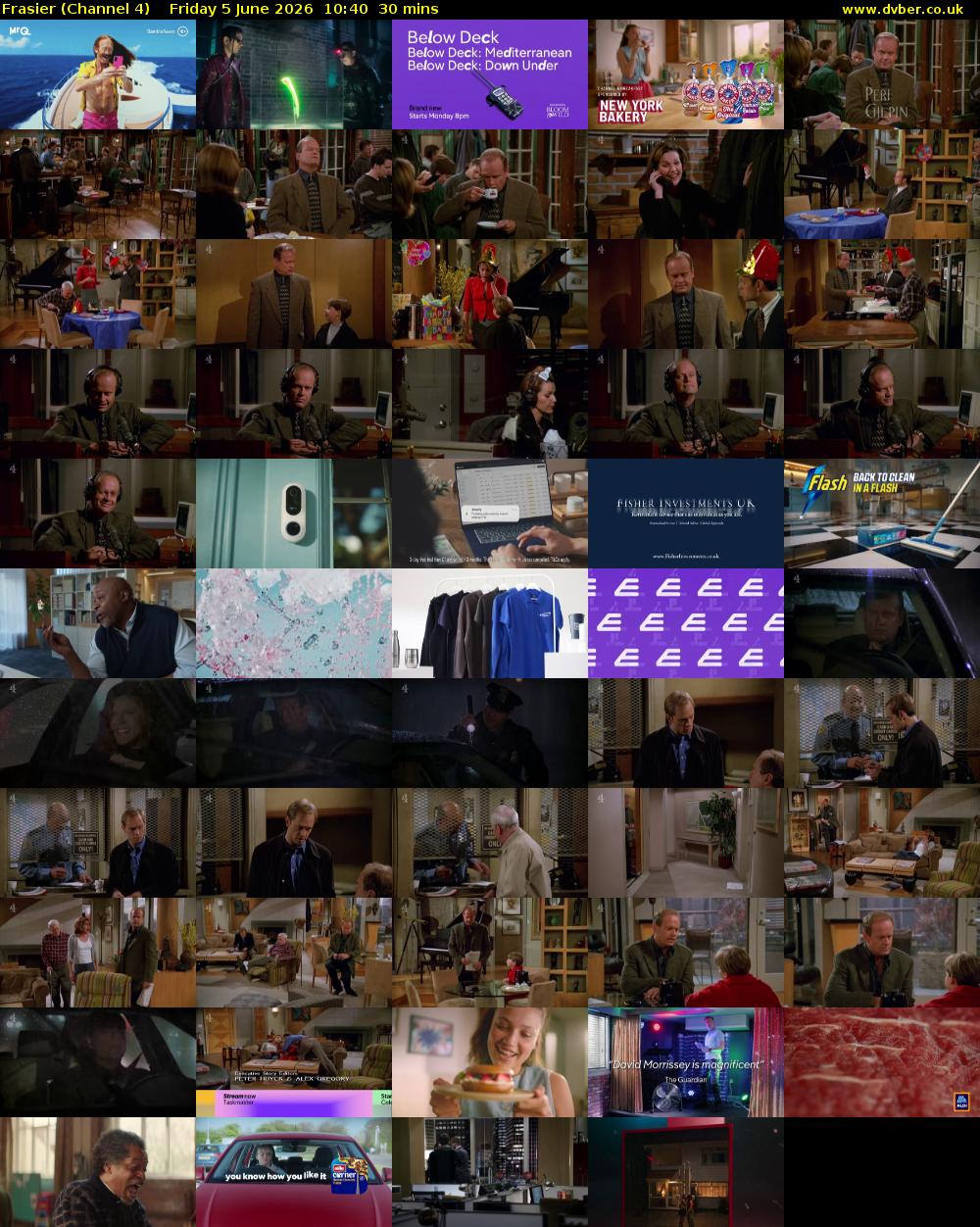 Frasier (Channel 4) Friday 5 June 2026 10:40 - 11:10