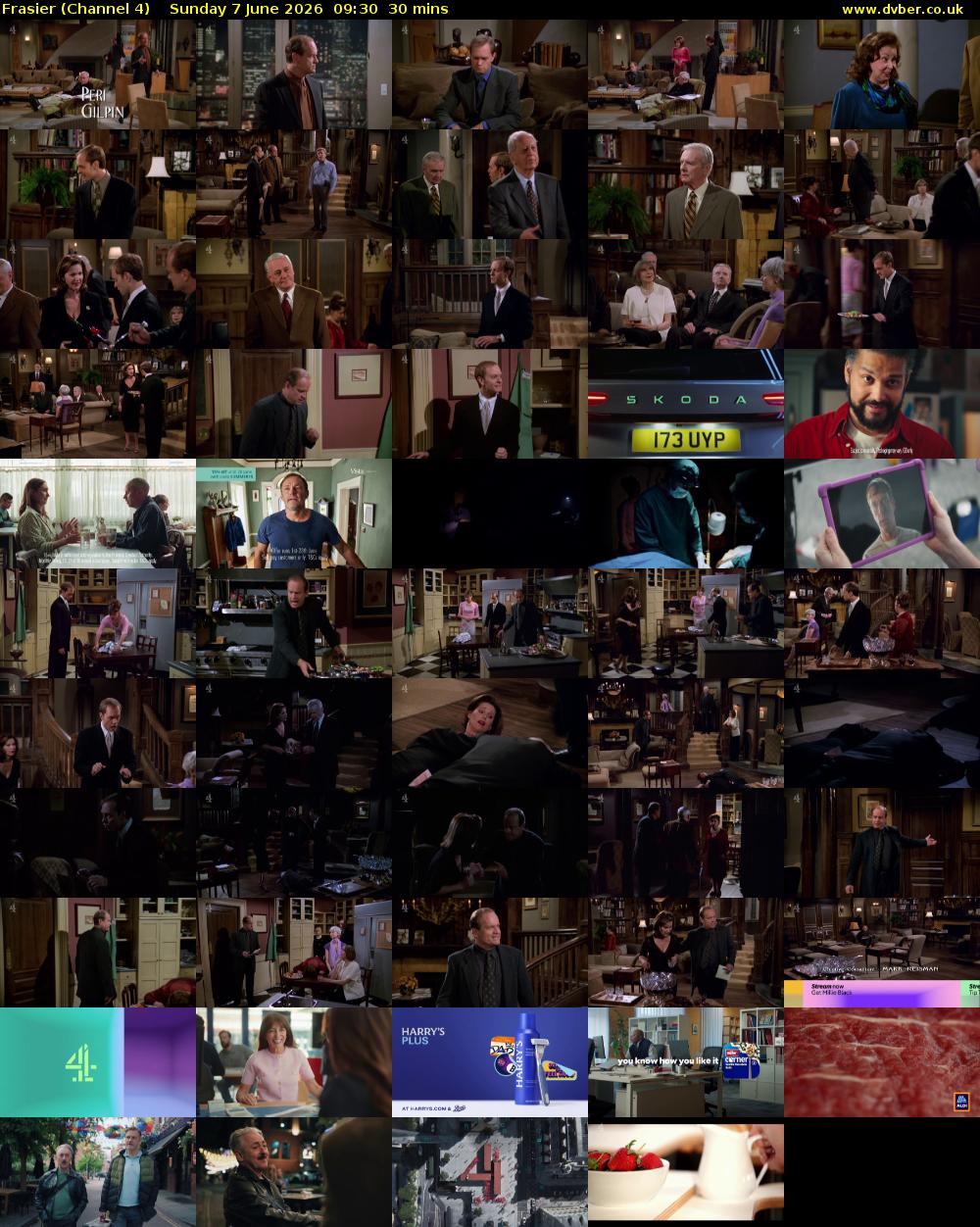 Frasier (Channel 4) Sunday 7 June 2026 09:30 - 10:00