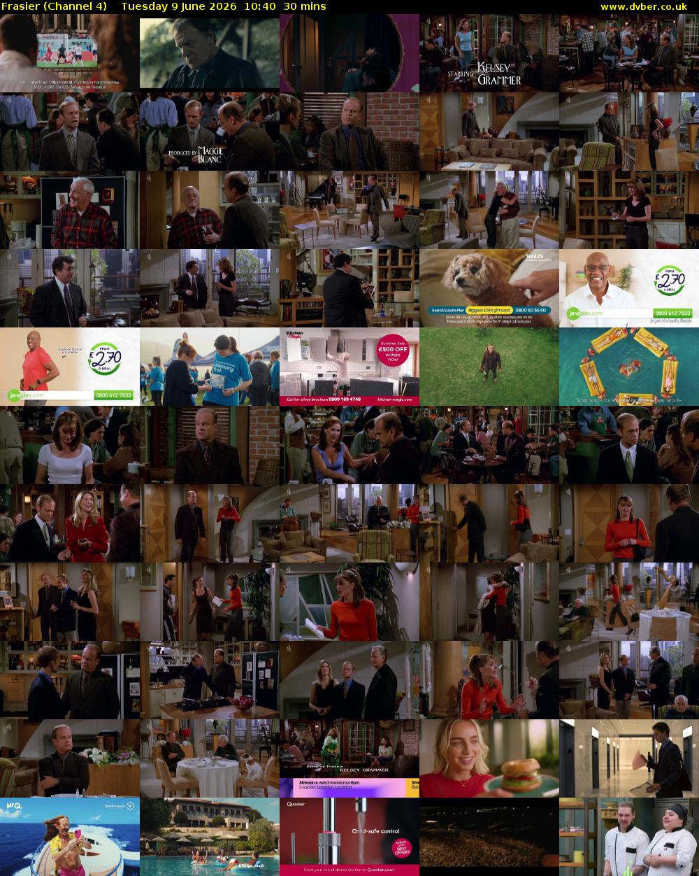 Frasier (Channel 4) Tuesday 9 June 2026 10:40 - 11:10