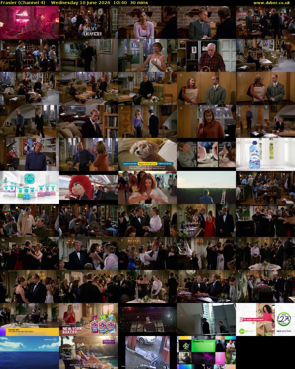 Frasier (Channel 4) Wednesday 10 June 2026 10:40 - 11:10