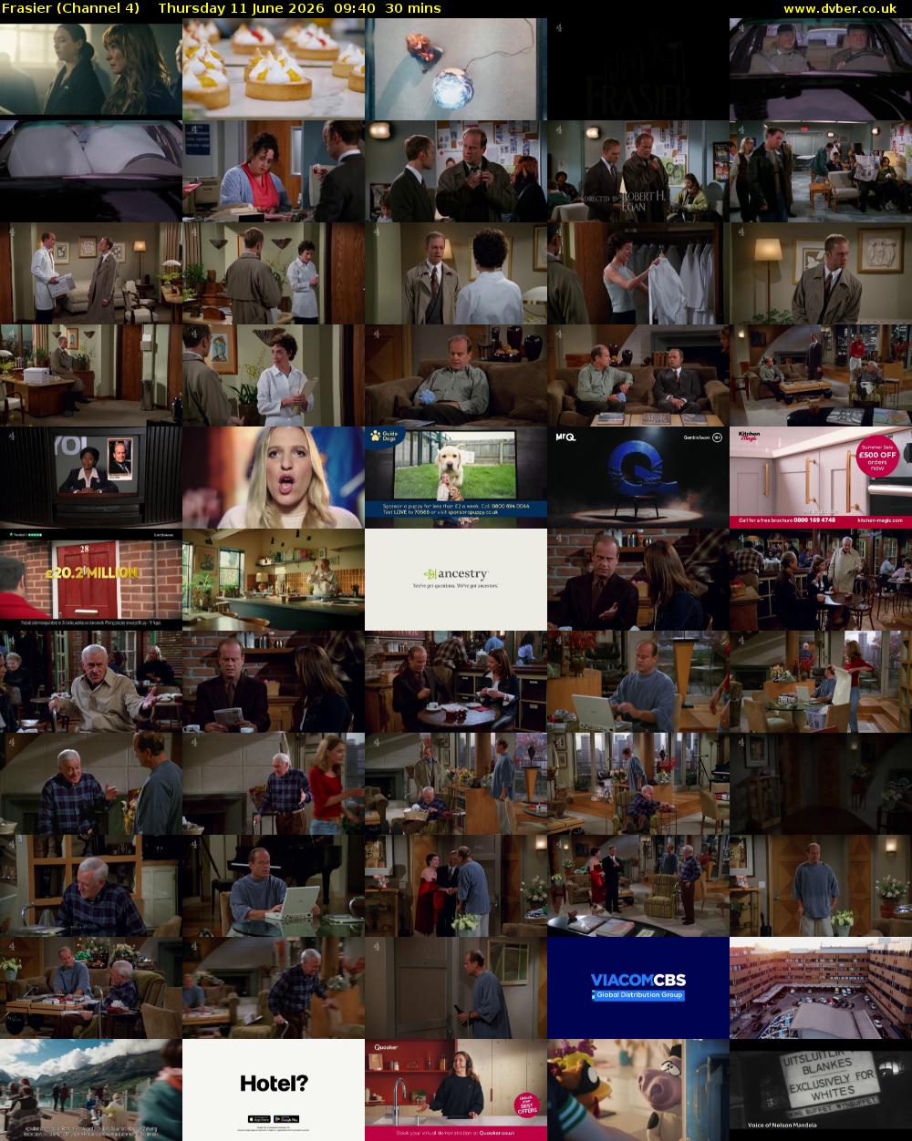 Frasier (Channel 4) Thursday 11 June 2026 09:40 - 10:10