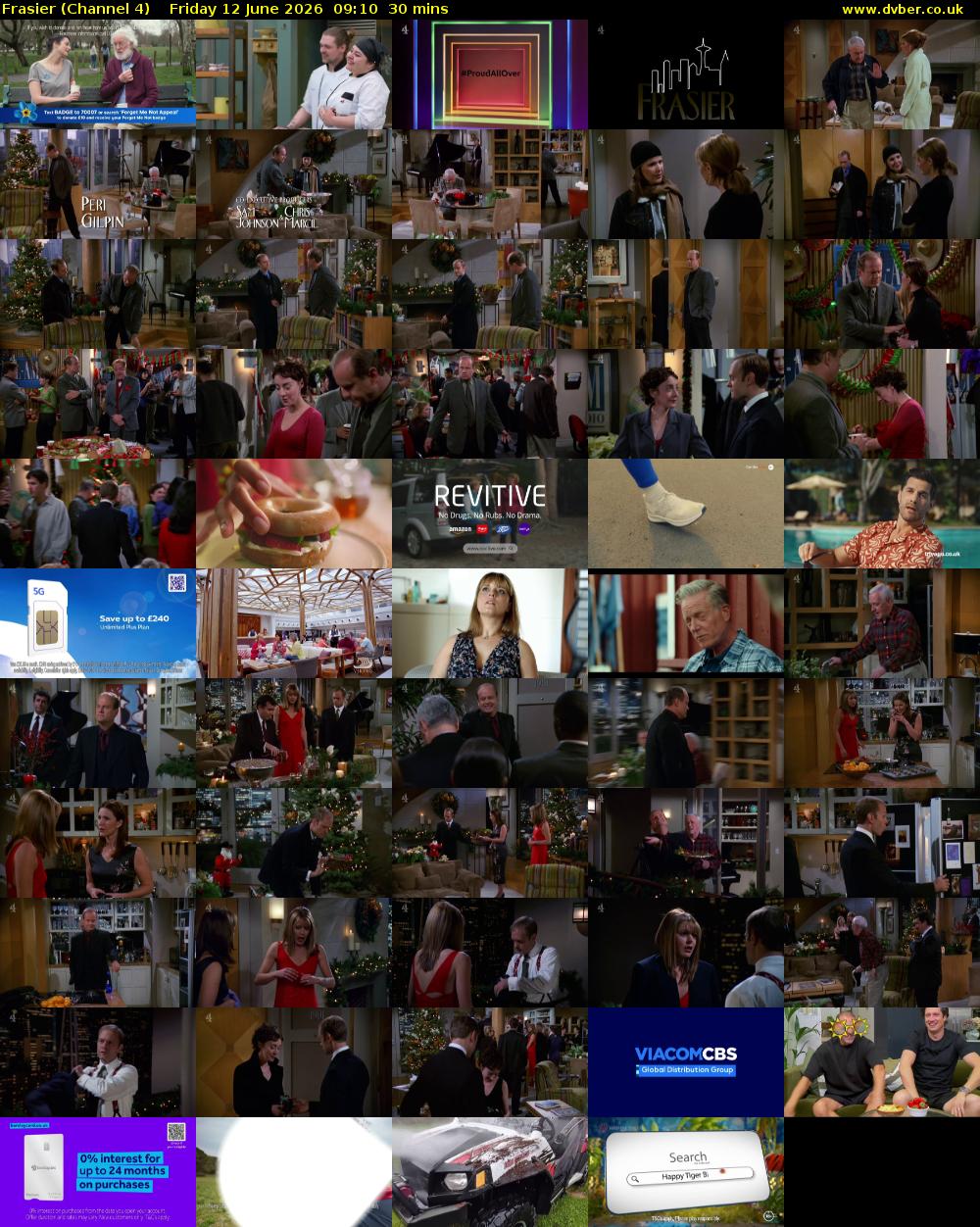 Frasier (Channel 4) Friday 12 June 2026 09:10 - 09:40