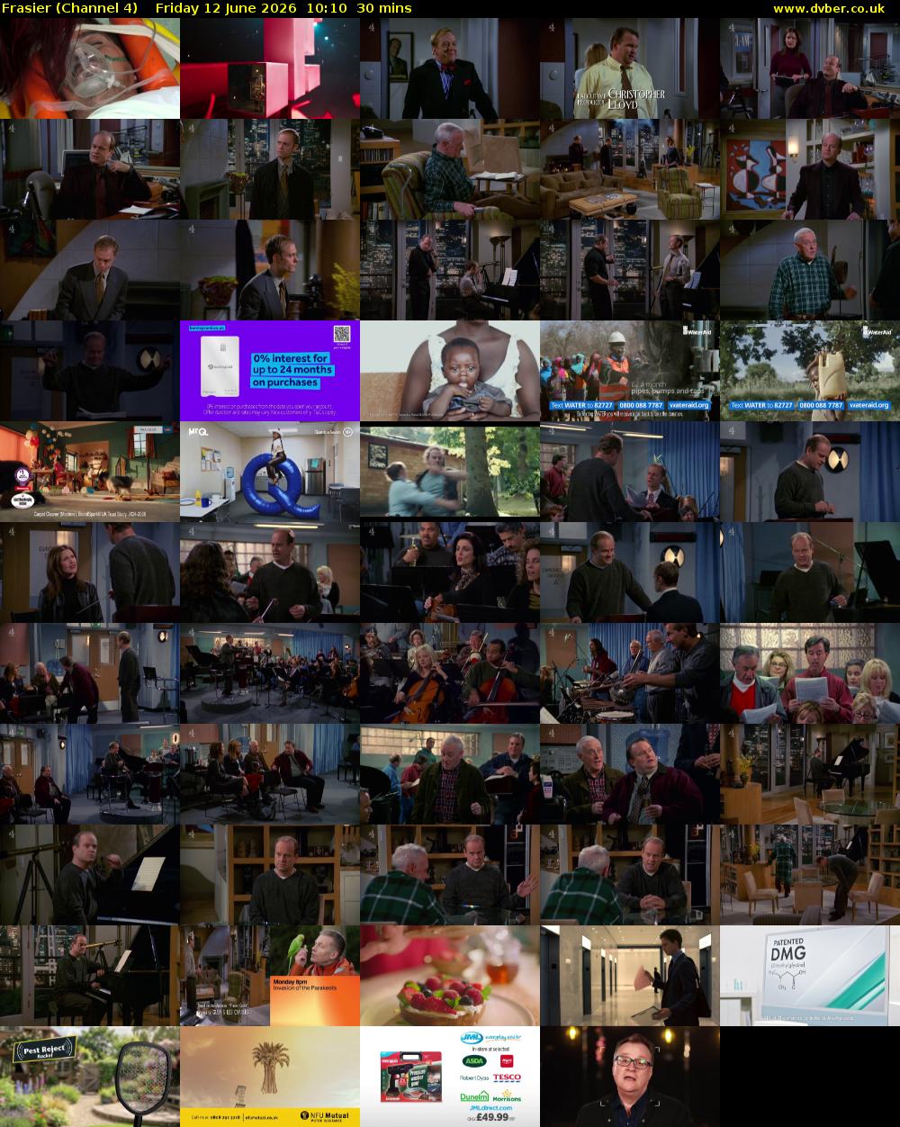 Frasier (Channel 4) Friday 12 June 2026 10:10 - 10:40