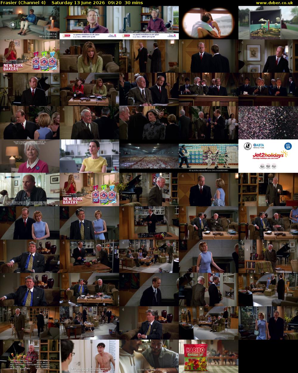 Frasier (Channel 4) Saturday 13 June 2026 09:20 - 09:50