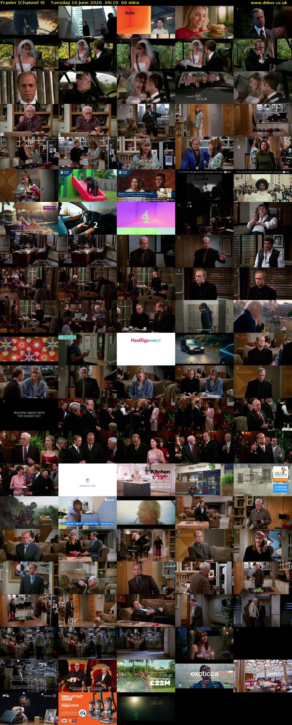Frasier (Channel 4) Tuesday 16 June 2026 09:10 - 10:10