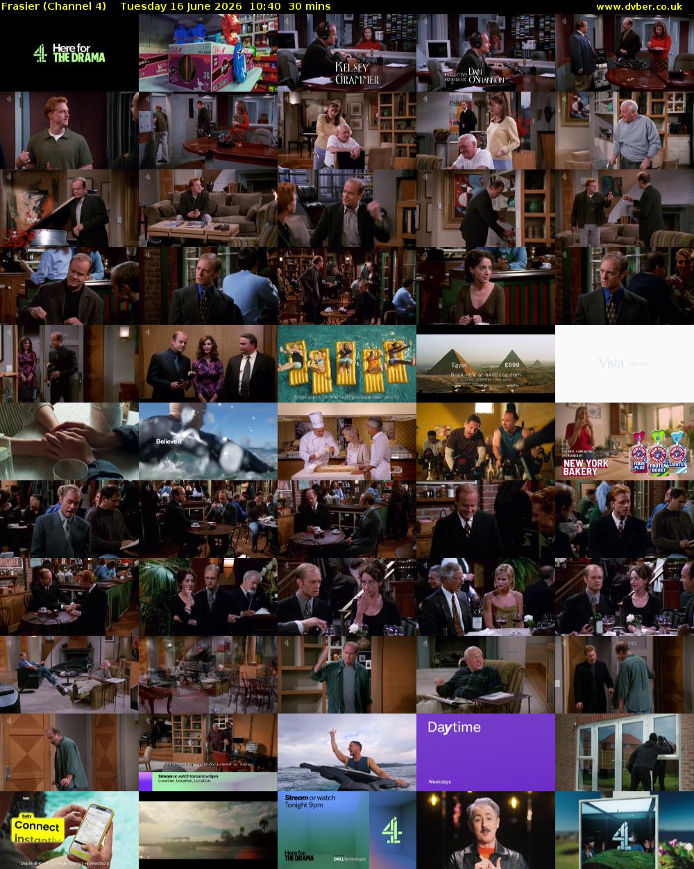 Frasier (Channel 4) Tuesday 16 June 2026 10:40 - 11:10