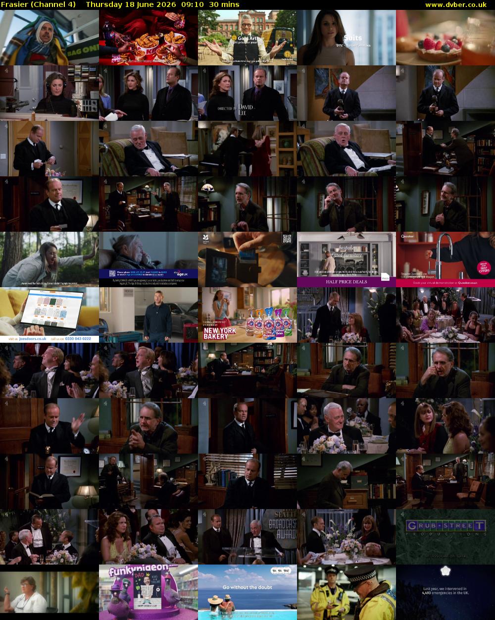 Frasier (Channel 4) Thursday 18 June 2026 09:10 - 09:40
