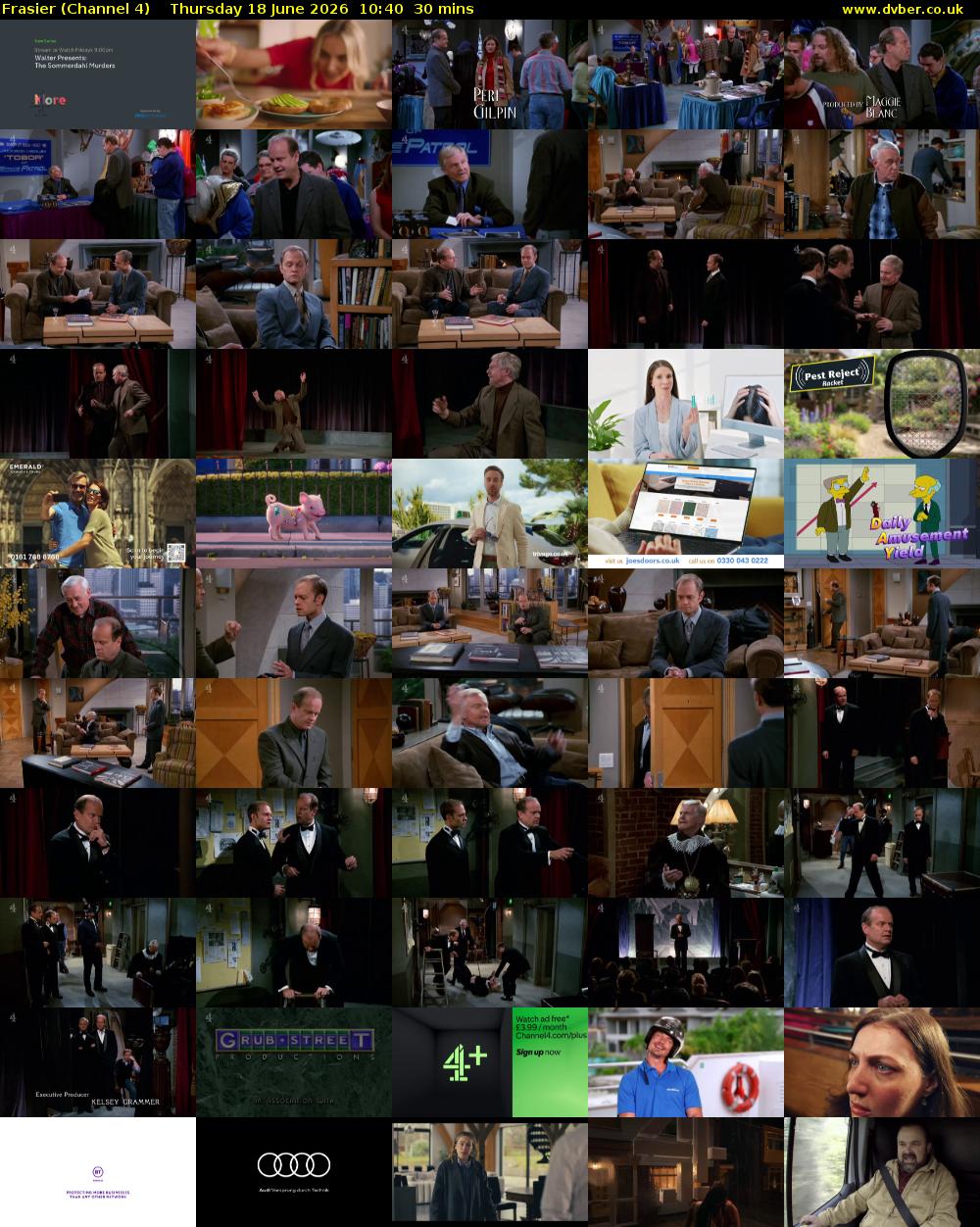 Frasier (Channel 4) Thursday 18 June 2026 10:40 - 11:10