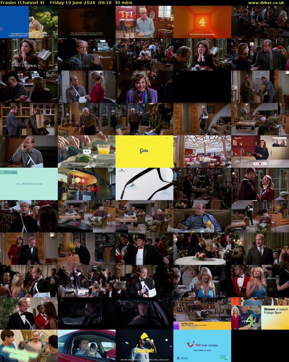 Frasier (Channel 4) Friday 19 June 2026 09:10 - 09:40
