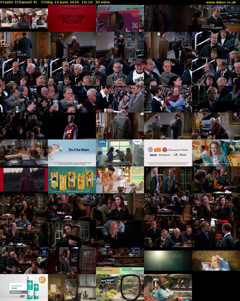 Frasier (Channel 4) Friday 19 June 2026 10:10 - 10:40