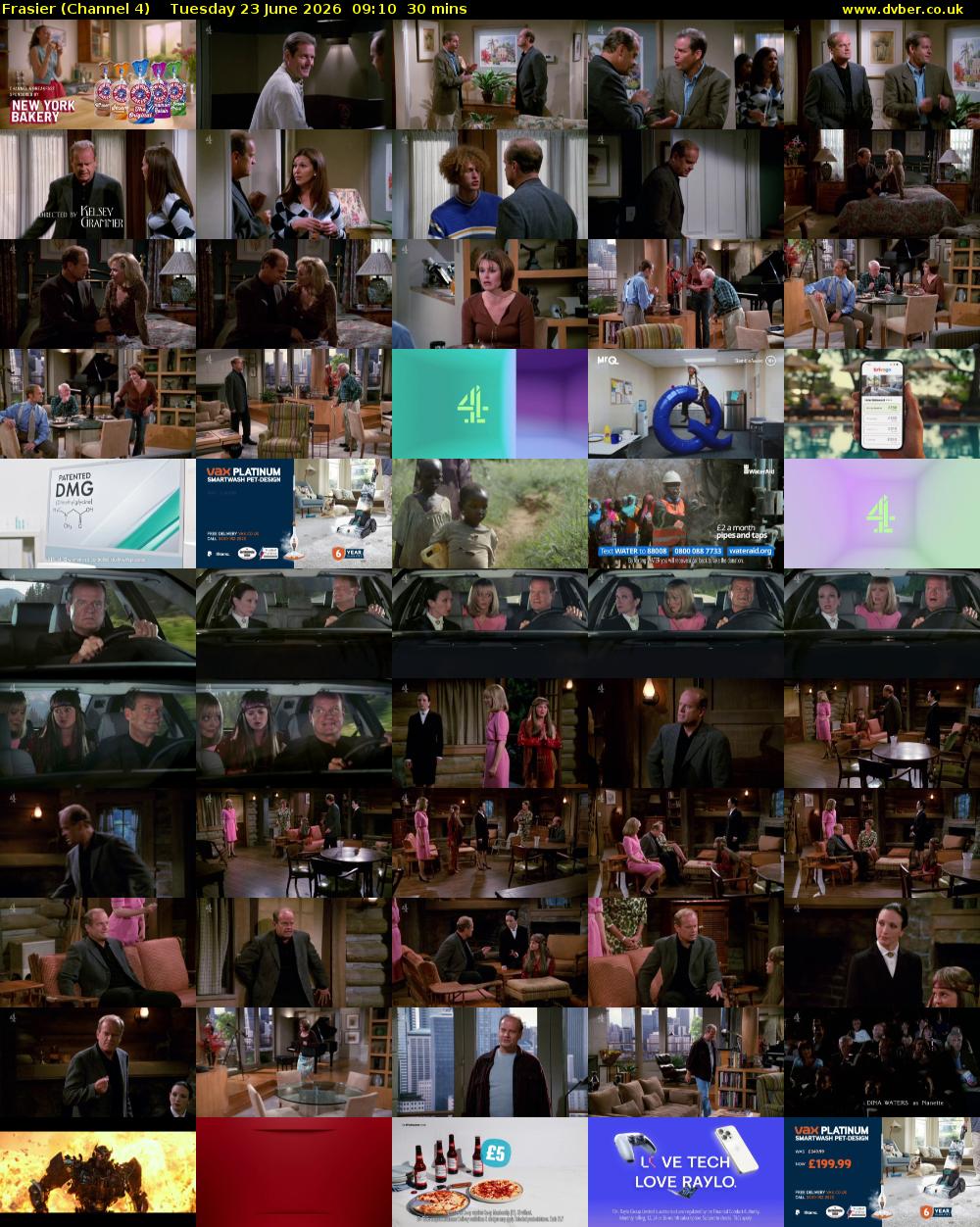 Frasier (Channel 4) Tuesday 23 June 2026 09:10 - 09:40