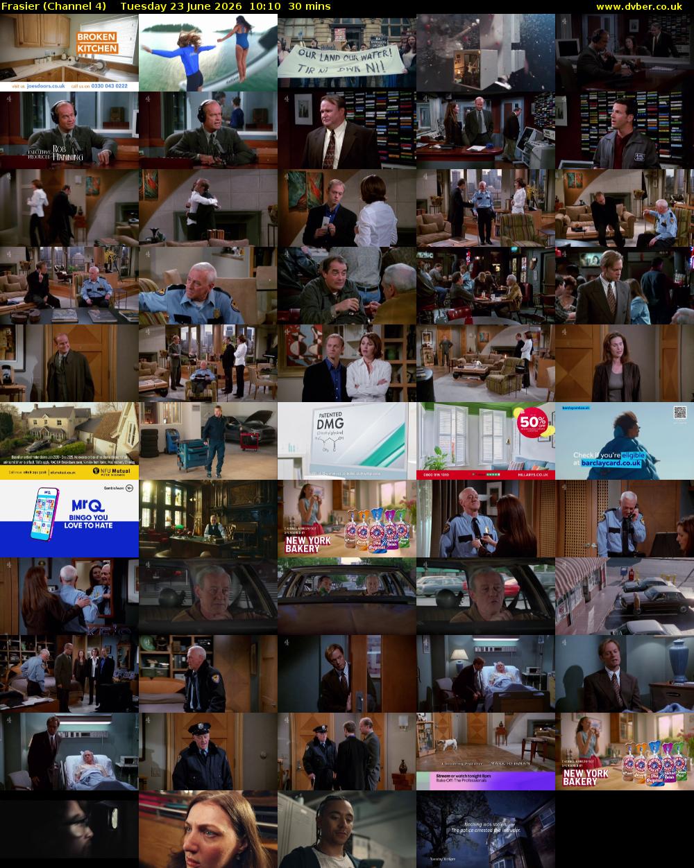 Frasier (Channel 4) Tuesday 23 June 2026 10:10 - 10:40