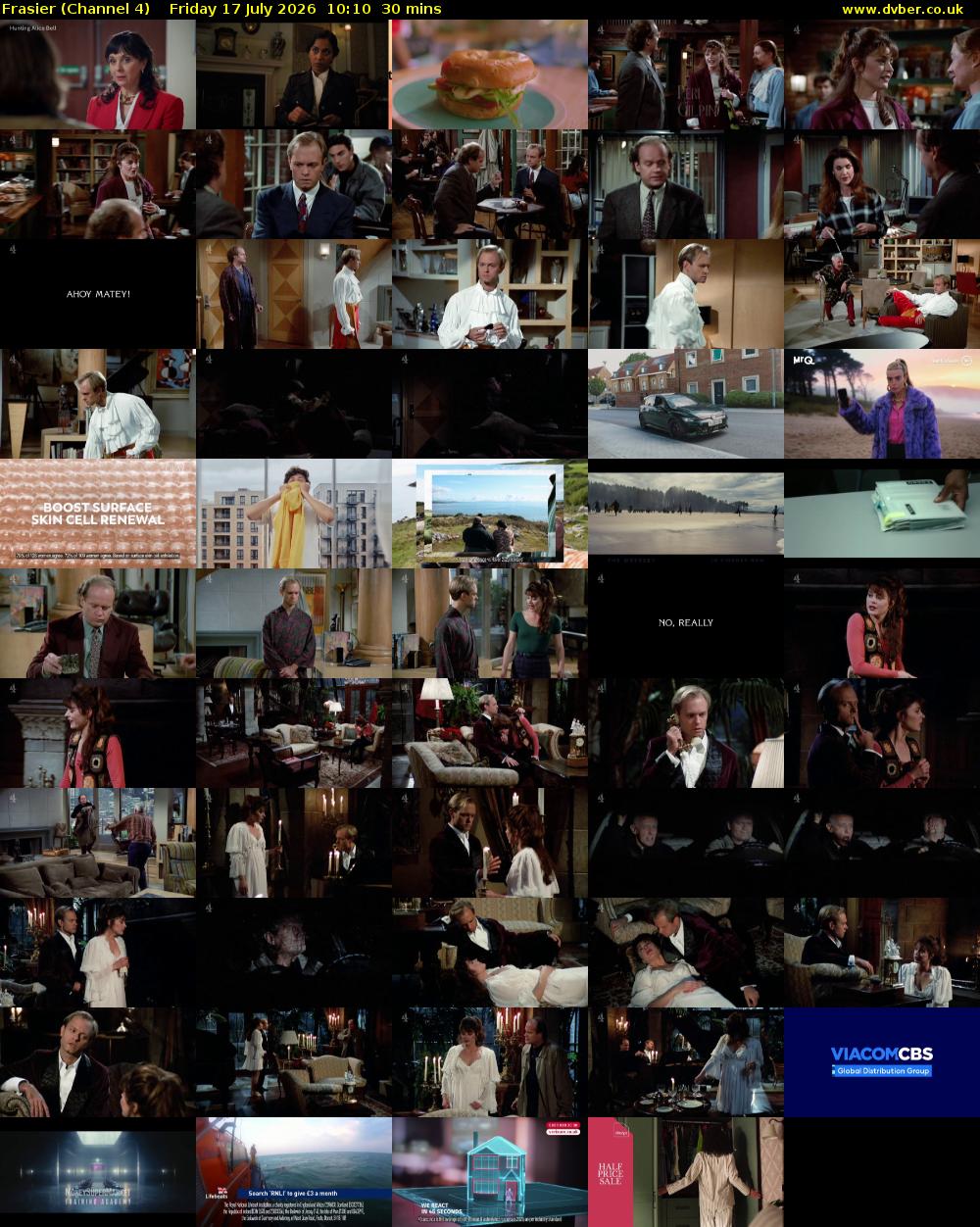 Frasier (Channel 4) Friday 17 July 2026 10:10 - 10:40