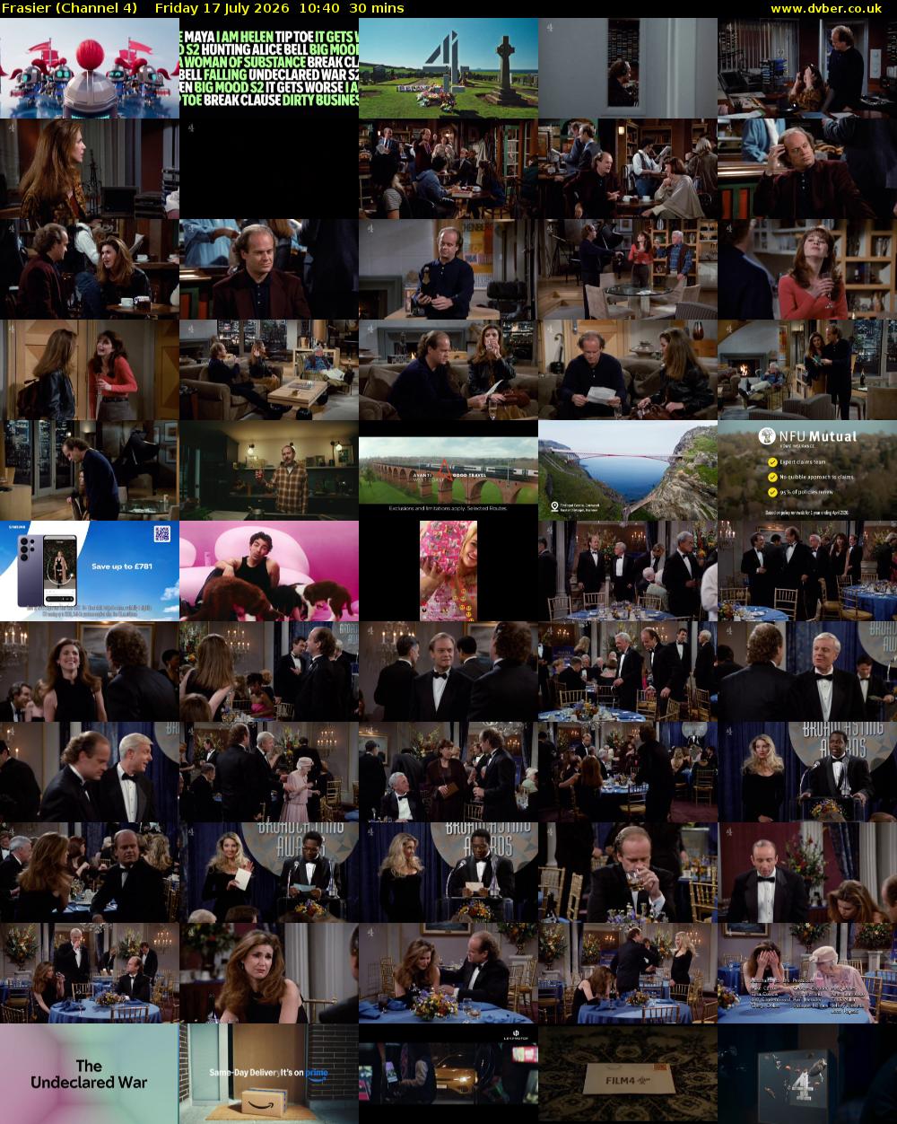 Frasier (Channel 4) Friday 17 July 2026 10:40 - 11:10