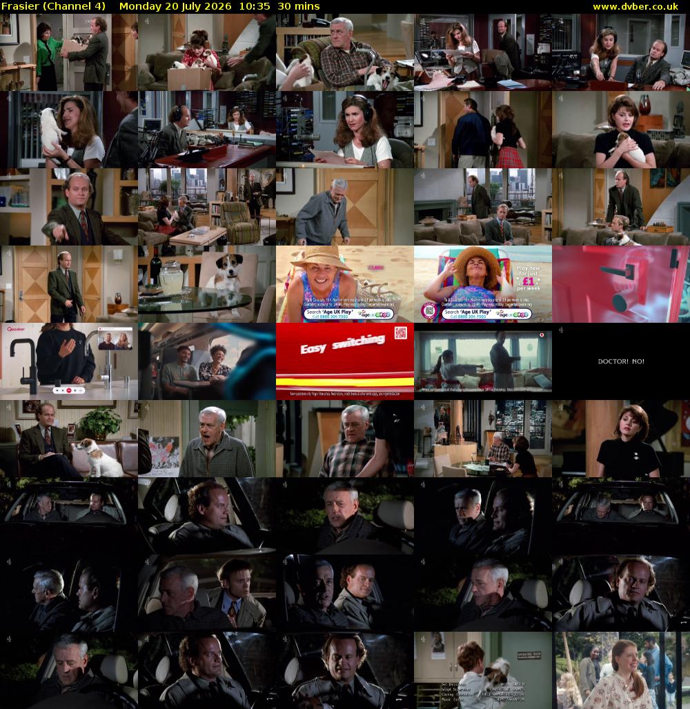 Frasier (Channel 4) Monday 20 July 2026 10:35 - 11:05