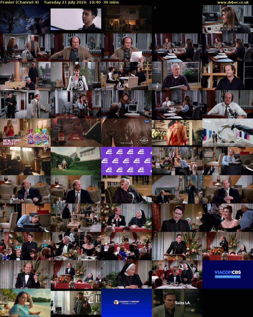 Frasier (Channel 4) Tuesday 21 July 2026 10:40 - 11:10