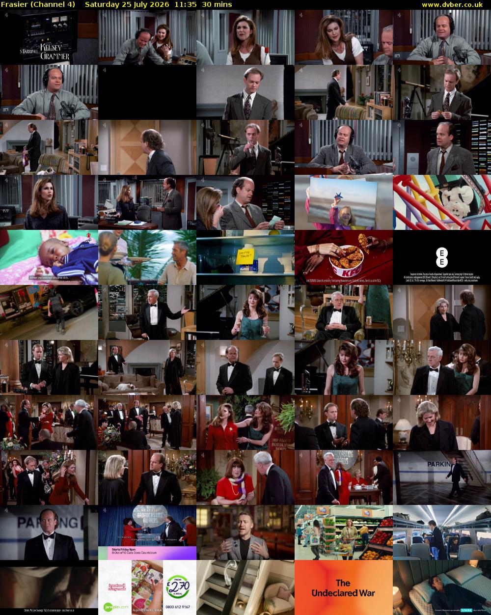 Frasier (Channel 4) Saturday 25 July 2026 11:35 - 12:05