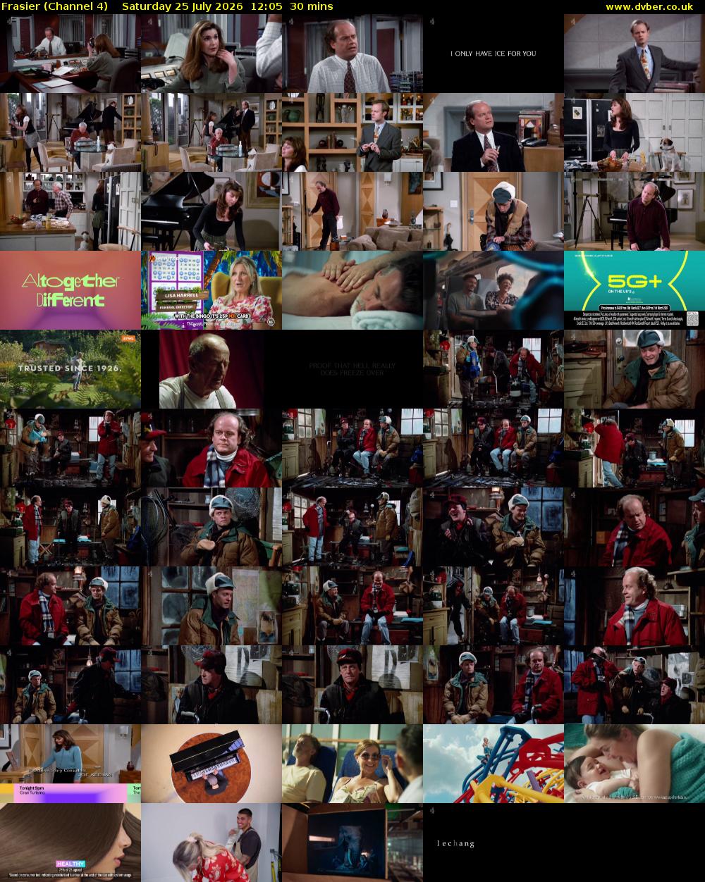 Frasier (Channel 4) Saturday 25 July 2026 12:05 - 12:35