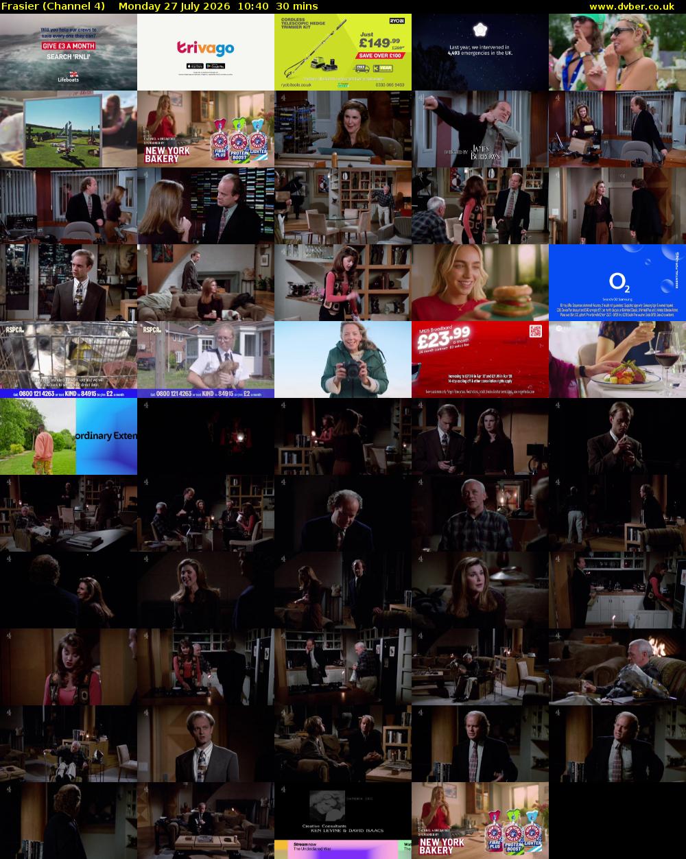 Frasier (Channel 4) Monday 27 July 2026 10:40 - 11:10
